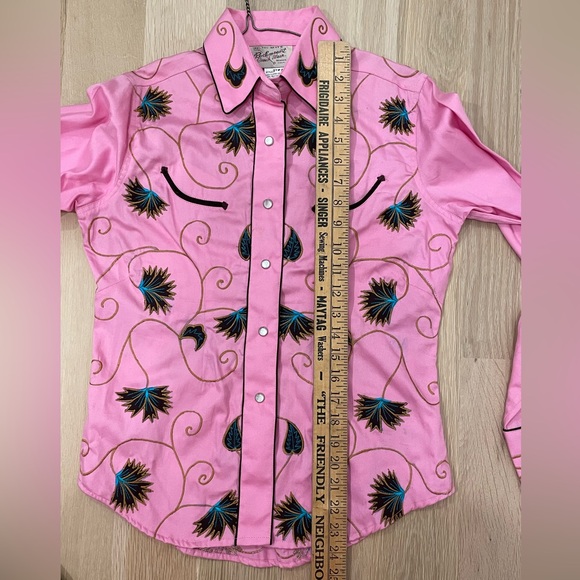 Modern Vintage Rockmount Pink Western Shirt Women’s Small, Pearl-Snap Style 7753 - Picture 5 of 10